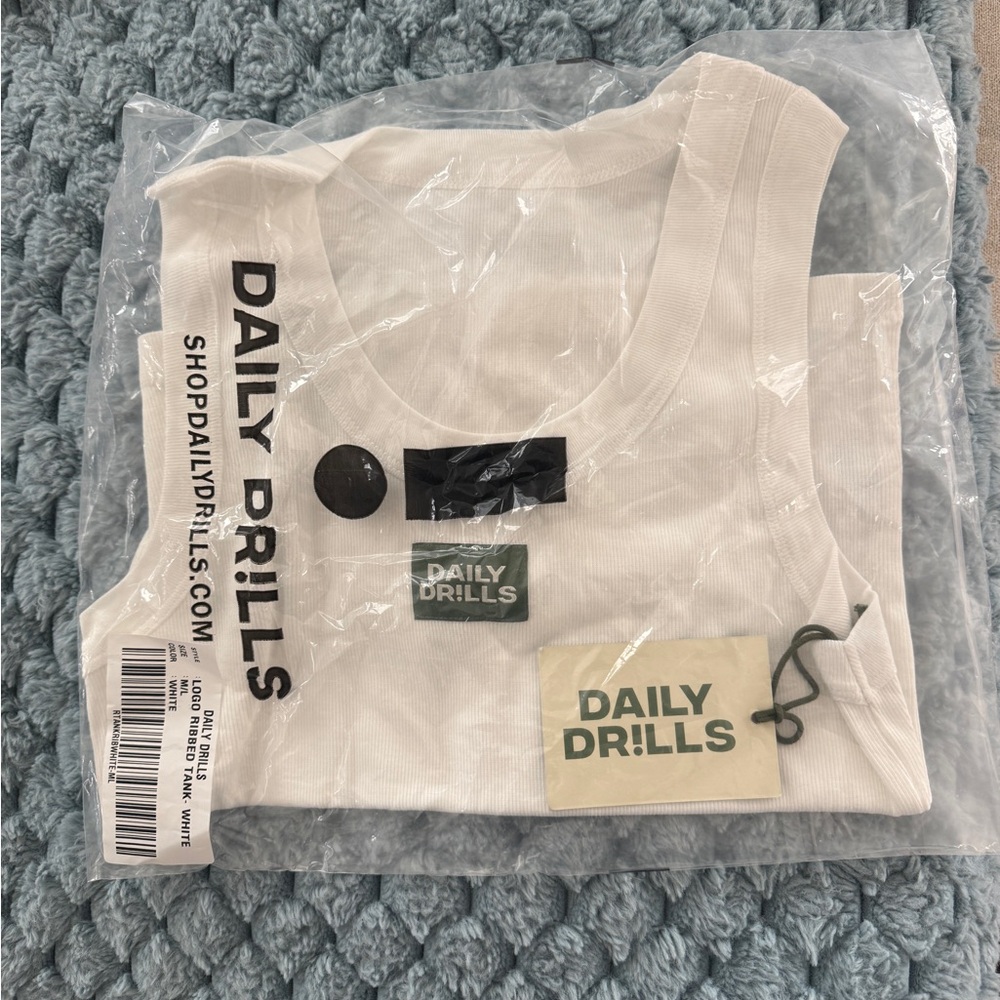 NWT Daily Drills white Tank Top